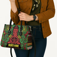 Aotearoa Iwi Ngati Hine Leather Bag Maori Wharenui House Tribal Pattern LT9 - Polynesian Pride