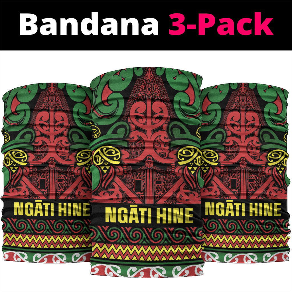 Aotearoa Iwi Ngati Hine Neck Gaiter Maori Wharenui House Tribal Pattern LT9 package One Size: 25*50cm Deep Green - Polynesian Pride