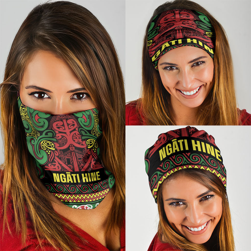 Aotearoa Iwi Ngati Hine Neck Gaiter Maori Wharenui House Tribal Pattern LT9 - Polynesian Pride