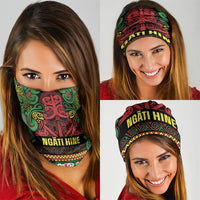 Aotearoa Iwi Ngati Hine Neck Gaiter Maori Wharenui House Tribal Pattern LT9 - Polynesian Pride