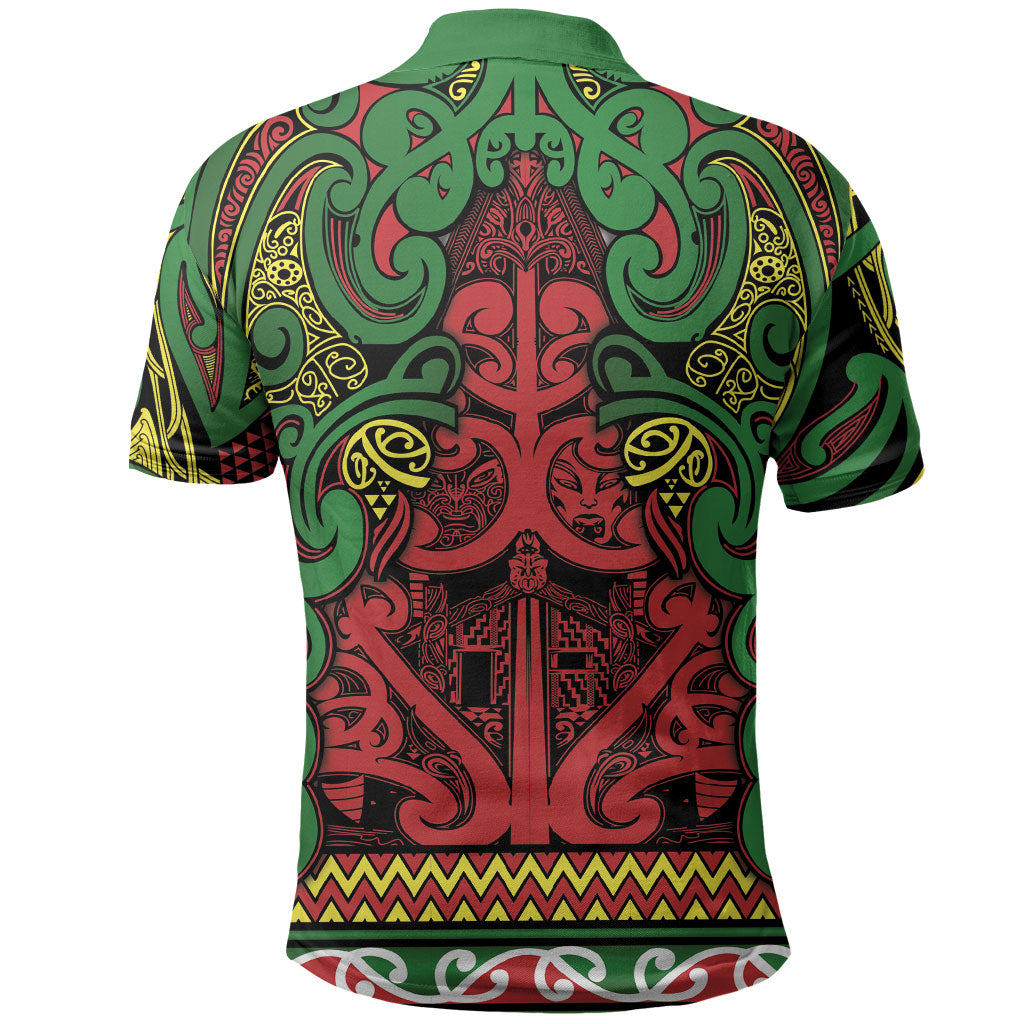 Aotearoa Iwi Ngati Hine Polo Shirt Maori Wharenui House Tribal Pattern LT9 - Polynesian Pride