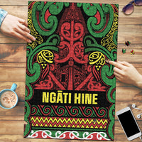 Aotearoa Iwi Ngati Hine Puzzle Maori Wharenui House Tribal Pattern LT9 Deep Green - Polynesian Pride