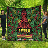 Aotearoa Iwi Ngati Hine Quilt Maori Wharenui House Tribal Pattern LT9 - Polynesian Pride