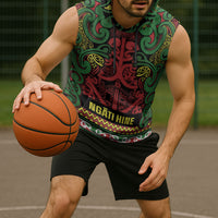 Aotearoa Iwi Ngati Hine Sleeveless Hoodie Maori Wharenui House Tribal Pattern LT9 - Polynesian Pride