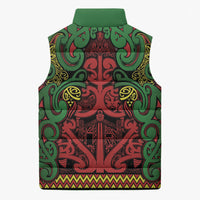 Aotearoa Iwi Ngati Hine Sleeveless Puffer Jacket Maori Wharenui House Tribal Pattern LT9 - Polynesian Pride