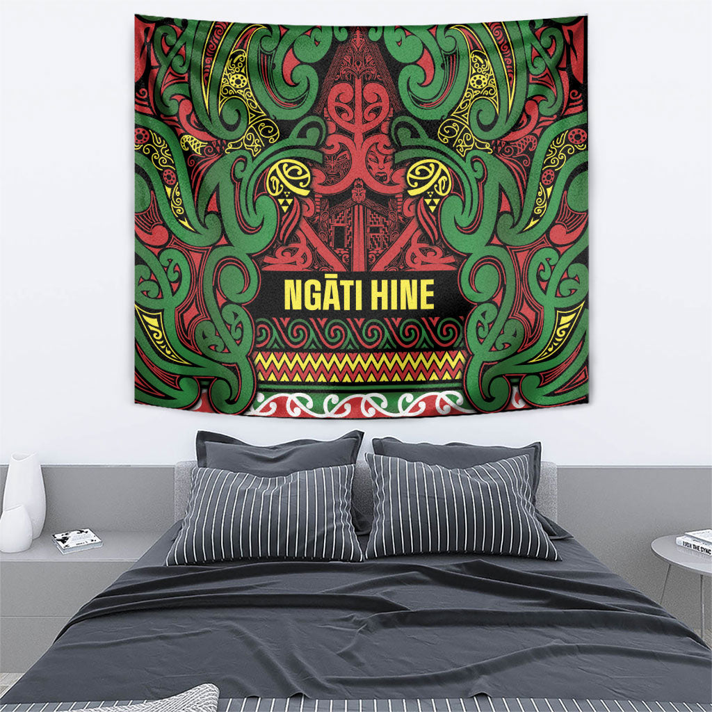 Aotearoa Iwi Ngati Hine Tapestry Maori Wharenui House Tribal Pattern LT9 - Polynesian Pride