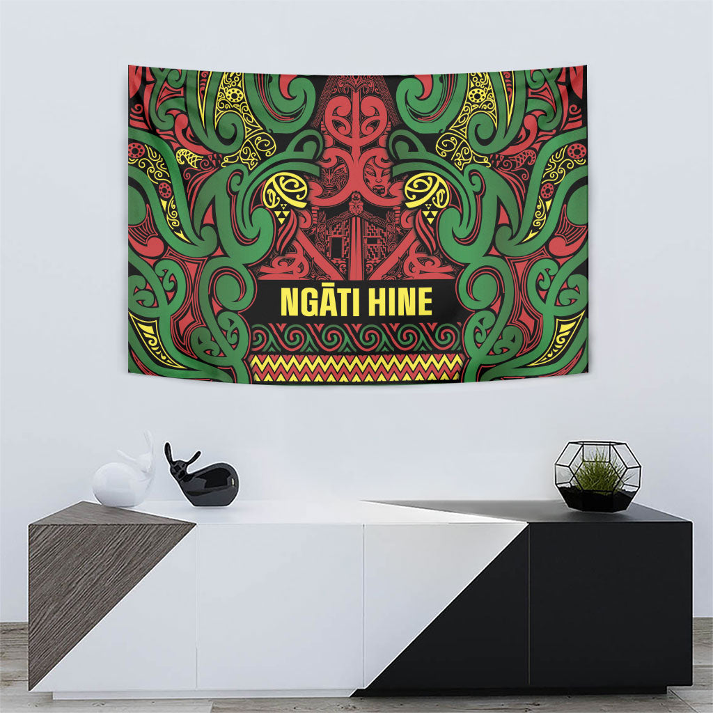 Aotearoa Iwi Ngati Hine Tapestry Maori Wharenui House Tribal Pattern LT9 - Polynesian Pride