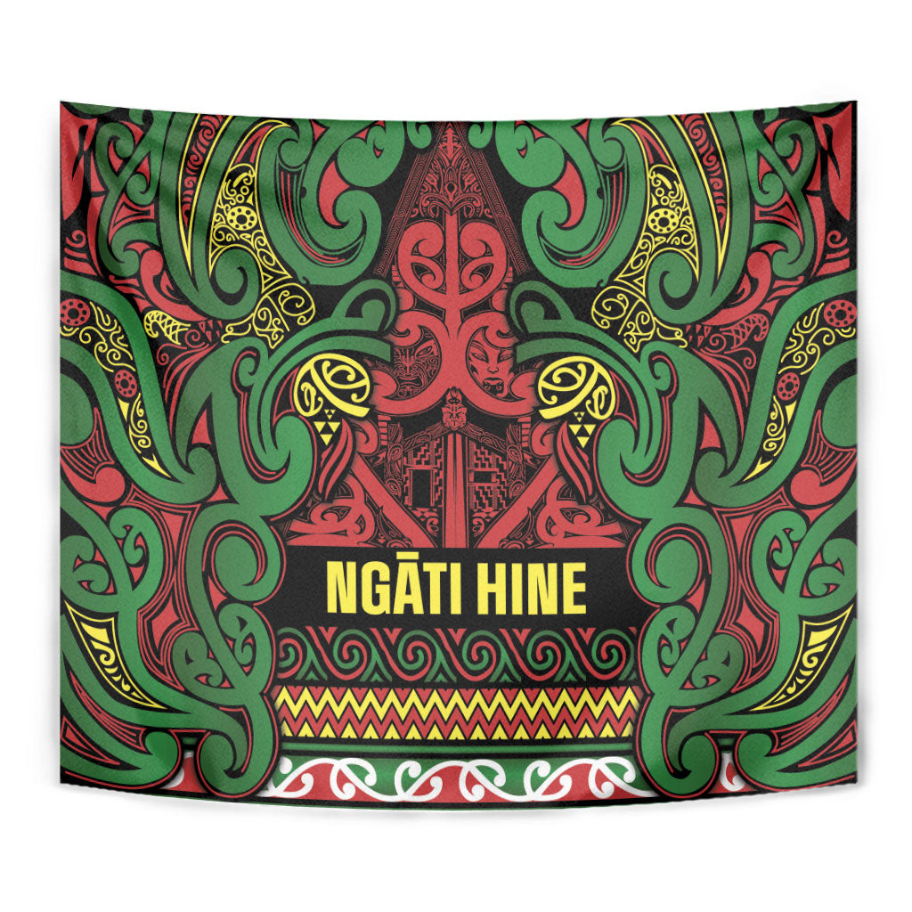 Aotearoa Iwi Ngati Hine Tapestry Maori Wharenui House Tribal Pattern LT9 - Polynesian Pride