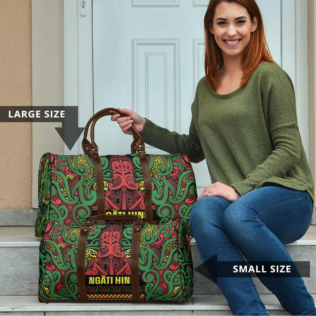 Aotearoa Iwi Ngati Hine Travel Bag Maori Wharenui House Tribal Pattern LT9 - Polynesian Pride