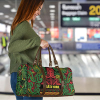 Aotearoa Iwi Ngati Hine Travel Bag Maori Wharenui House Tribal Pattern LT9 - Polynesian Pride