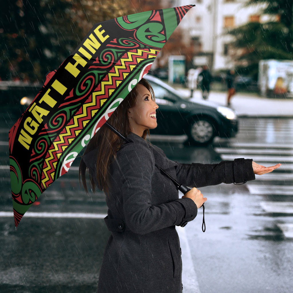 Aotearoa Iwi Ngati Hine Umbrella Maori Wharenui House Tribal Pattern LT9 - Polynesian Pride