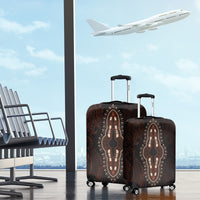 Africa Dashiki Luggage Cover African Tribal Art Mixed Polynesian Tattoo Red Color Unique LT9 - Polynesian Pride