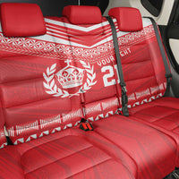 Custom Mate Ma'a Tonga Heritage Back Car Seat Cover Pacific Tribal Rugby Red Edition - Polynesian Pride