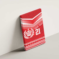Custom Mate Ma'a Tonga Heritage Canvas Wall Art Pacific Tribal Rugby Red Edition - Polynesian Pride