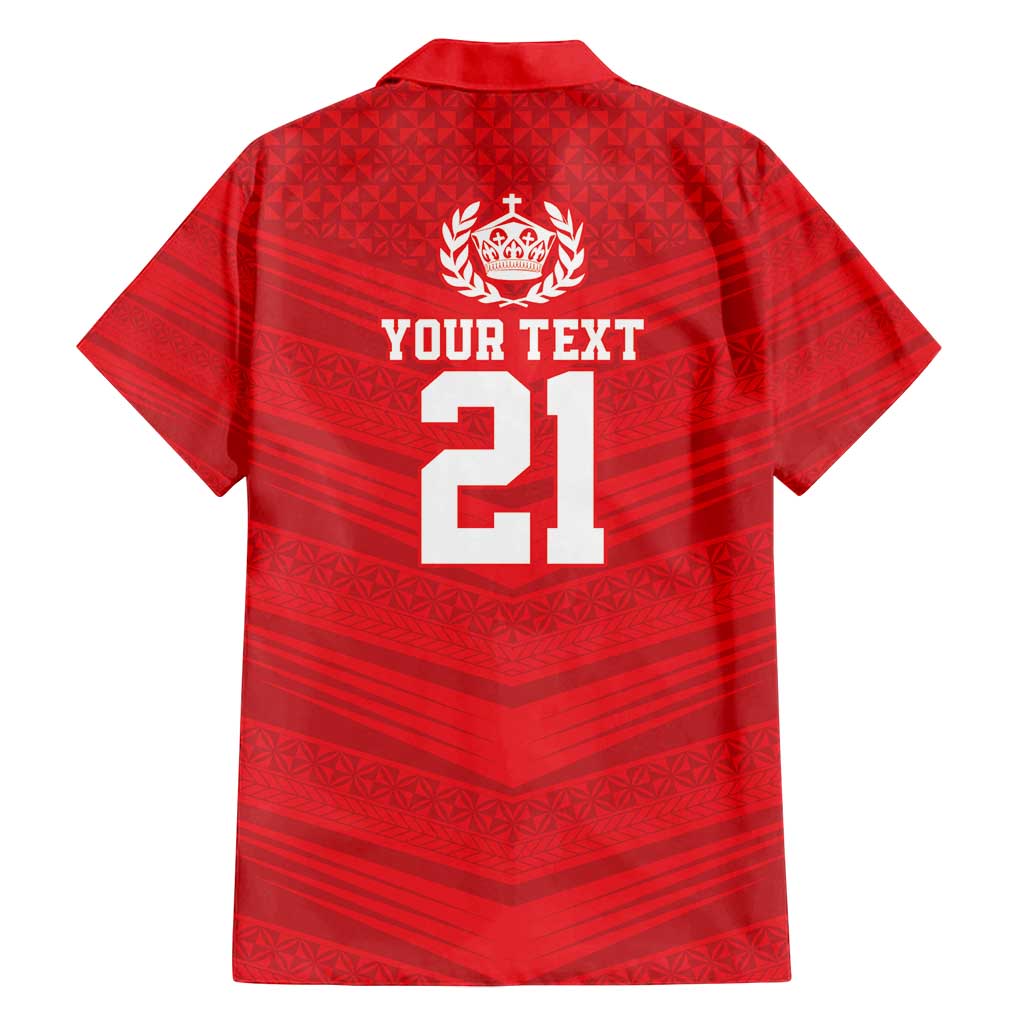 Custom Mate Ma'a Tonga Heritage Family Matching Summer Maxi Dress and Hawaiian Shirt Pacific Tribal Rugby Red Edition - Polynesian Pride