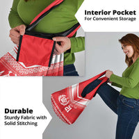 Custom Mate Ma'a Tonga Heritage Grocery Bag Pacific Tribal Rugby Red Edition - Polynesian Pride