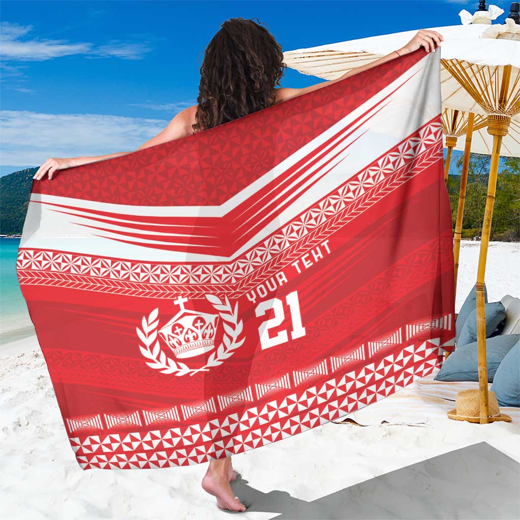 Custom Mate Ma'a Tonga Heritage Sarong Pacific Tribal Rugby Red Edition - Polynesian Pride