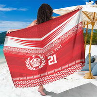 Custom Mate Ma'a Tonga Heritage Sarong Pacific Tribal Rugby Red Edition - Polynesian Pride
