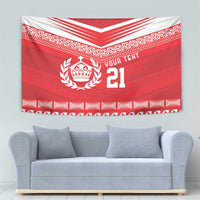 Custom Mate Ma'a Tonga Heritage Tapestry Pacific Tribal Rugby Red Edition - Polynesian Pride