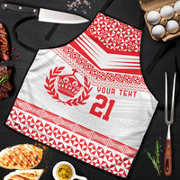 Custom Mate Ma'a Tonga Heritage Apron Pacific Tribal Rugby White Edition - Polynesian Pride