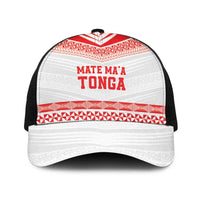 Mate Ma'a Tonga Heritage Baseball Net Cap Pacific Tribal Rugby White Edition - Polynesian Pride
