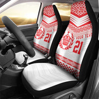 Custom Mate Ma'a Tonga Heritage Car Seat Cover Pacific Tribal Rugby White Edition - Polynesian Pride