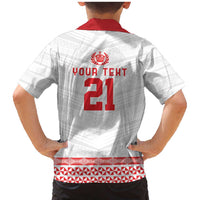 Custom Mate Ma'a Tonga Heritage Family Matching Mermaid Dress and Hawaiian Shirt Pacific Tribal Rugby White Edition - Polynesian Pride