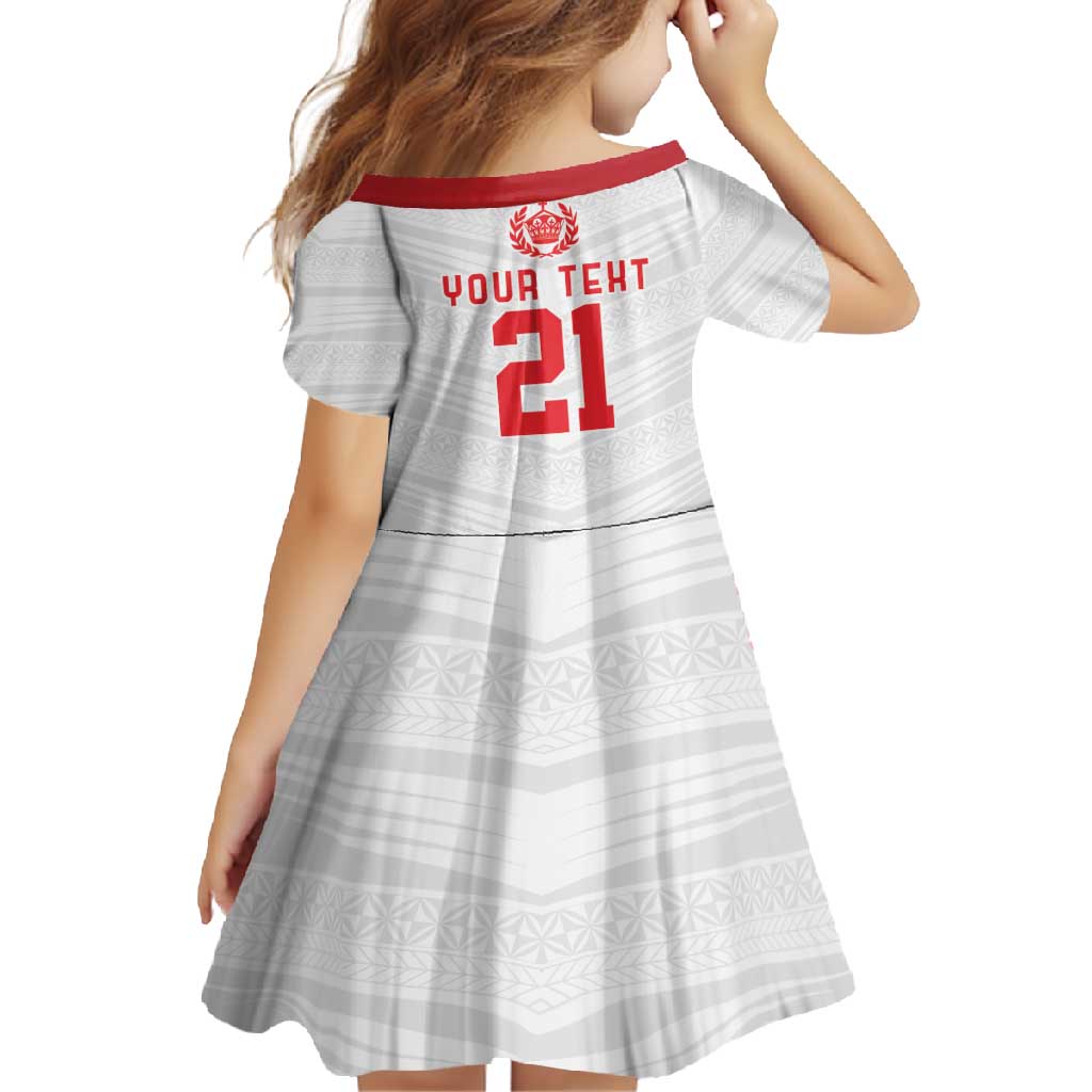 Custom Mate Ma'a Tonga Heritage Family Matching Off Shoulder Maxi Dress and Hawaiian Shirt Pacific Tribal Rugby White Edition - Polynesian Pride