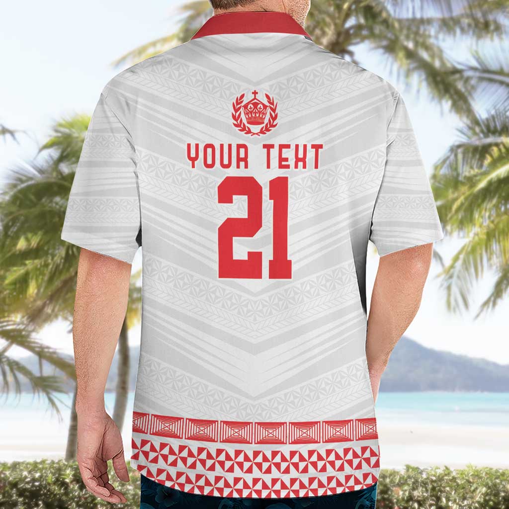 Custom Mate Ma'a Tonga Heritage Hawaiian Shirt Pacific Tribal Rugby White Edition - Polynesian Pride