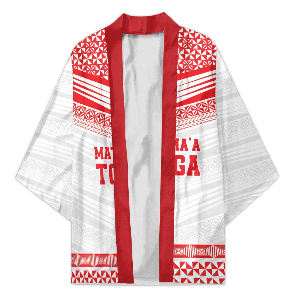 Custom Mate Ma'a Tonga Heritage Kimono Pacific Tribal Rugby White Edition - Polynesian Pride