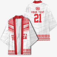 Custom Mate Ma'a Tonga Heritage Kimono Pacific Tribal Rugby White Edition - Polynesian Pride