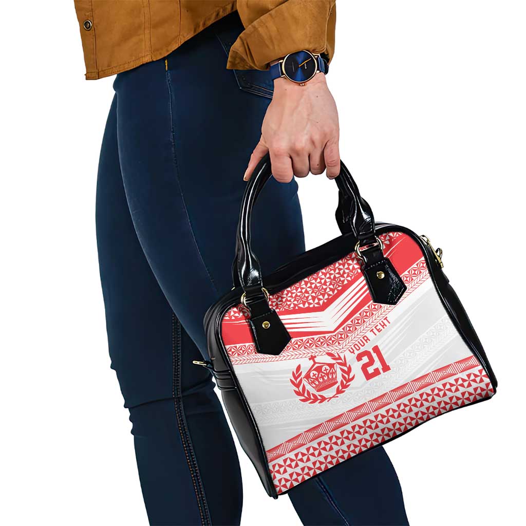 Custom Mate Ma'a Tonga Heritage Shoulder Handbag Pacific Tribal Rugby White Edition - Polynesian Pride