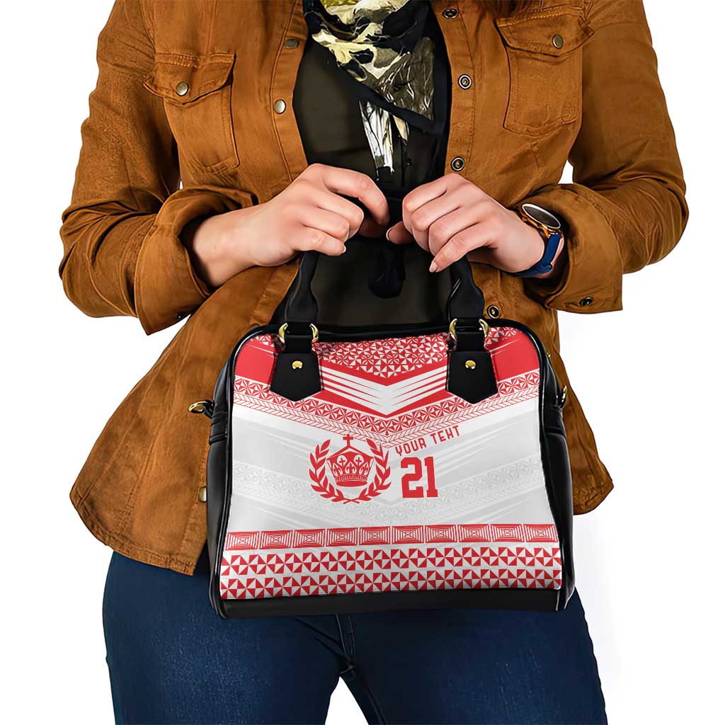 Custom Mate Ma'a Tonga Heritage Shoulder Handbag Pacific Tribal Rugby White Edition - Polynesian Pride