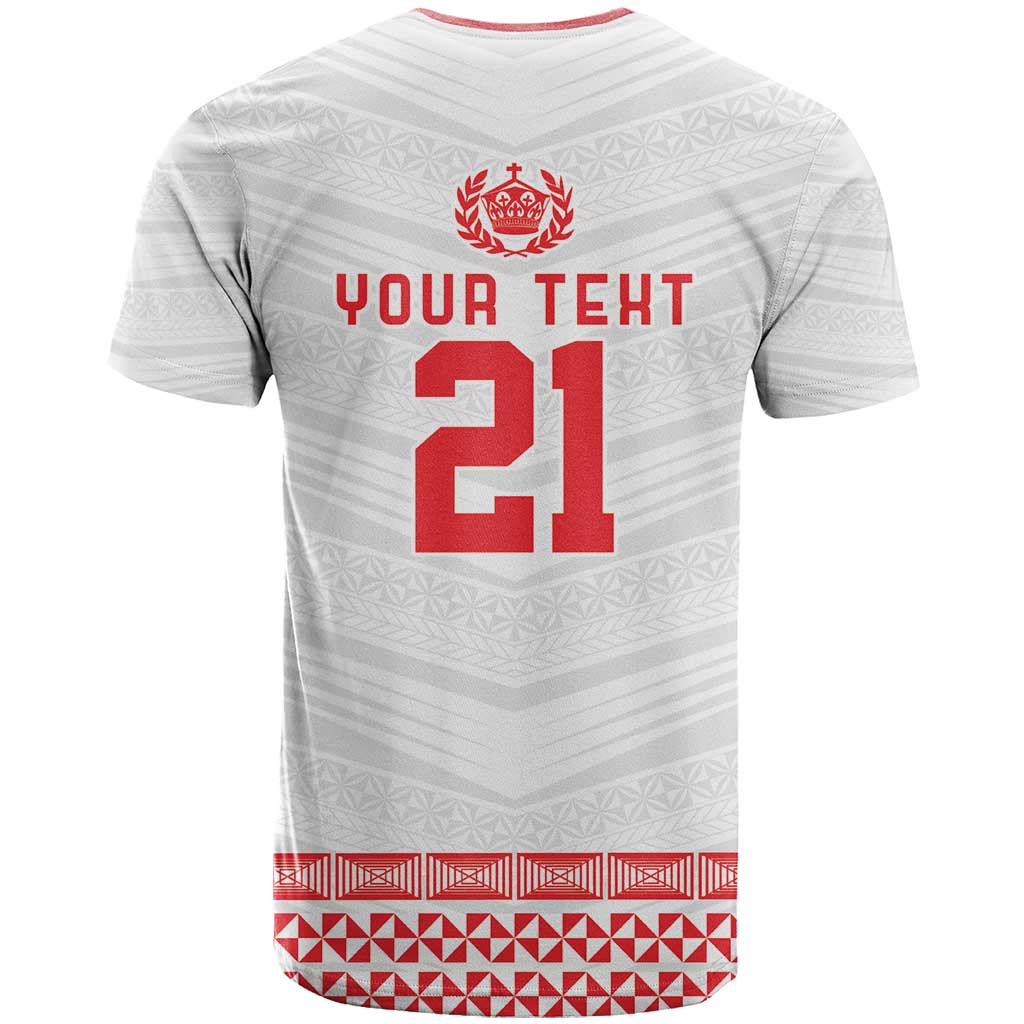 Custom Mate Ma'a Tonga Heritage T Shirt Pacific Tribal Rugby White Edition - Polynesian Pride
