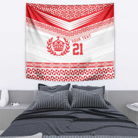 Custom Mate Ma'a Tonga Heritage Tapestry Pacific Tribal Rugby White Edition - Polynesian Pride