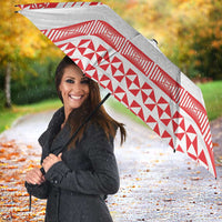 Custom Mate Ma'a Tonga Heritage Umbrella Pacific Tribal Rugby White Edition - Polynesian Pride