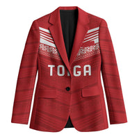 Custom Pacific Rugby Spirit Blazer Tonga Ngatu Pride Red Edition - Polynesian Pride