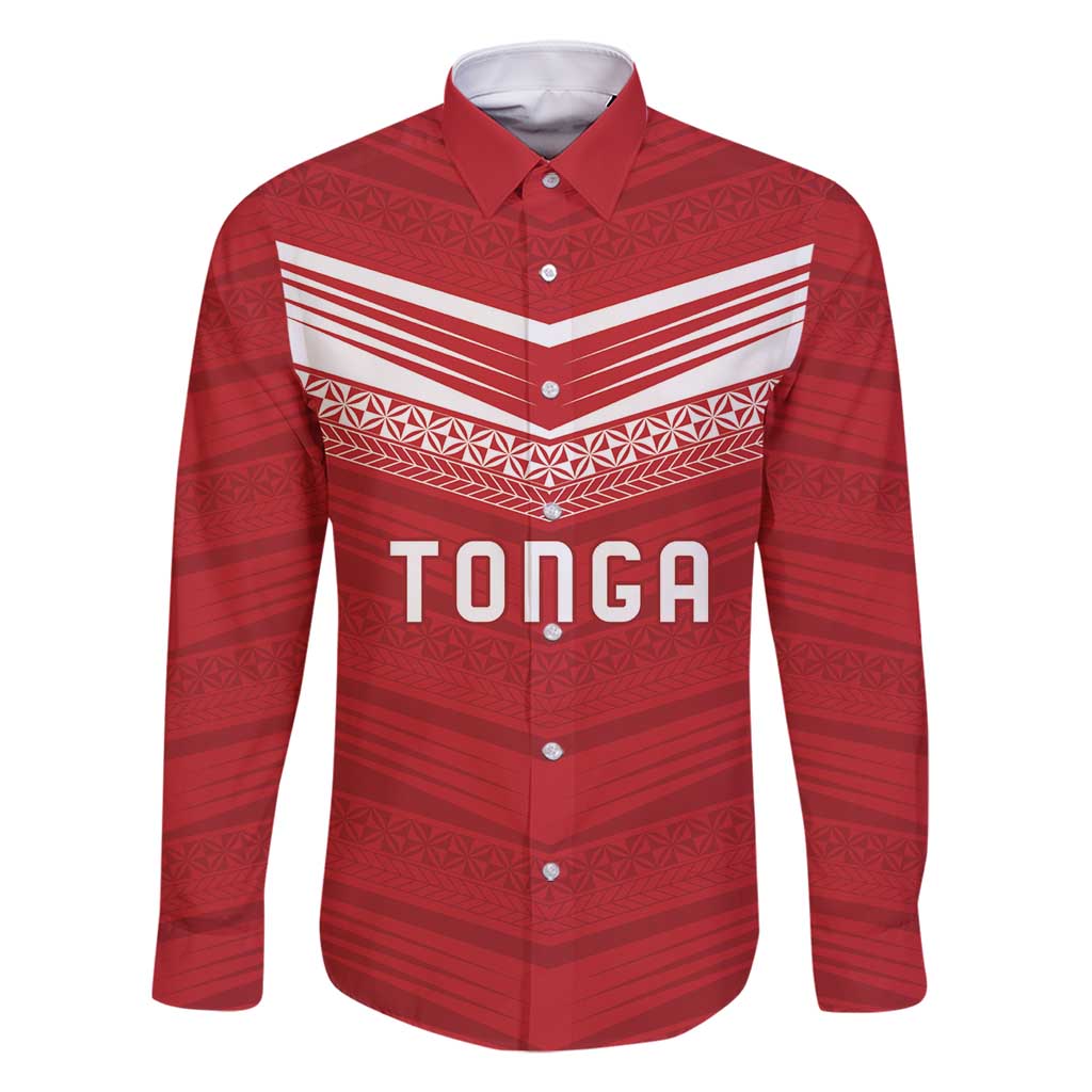 Custom Pacific Rugby Spirit Family Matching Summer Maxi Dress and Hawaiian Shirt Tonga Ngatu Pride Red Edition - Polynesian Pride