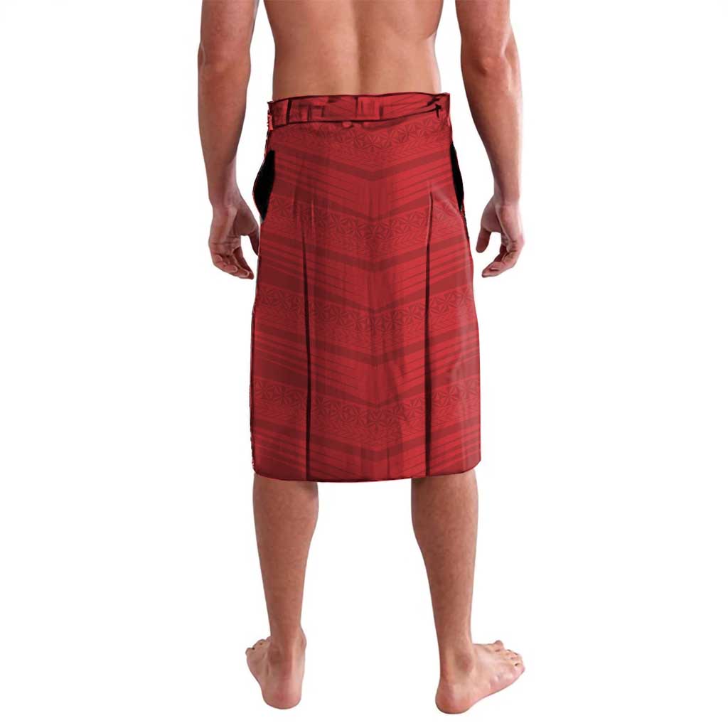 Custom Pacific Rugby Spirit Lavalava Tonga Ngatu Pride Red Edition - Polynesian Pride