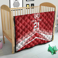 Custom Pacific Rugby Spirit Quilt Tonga Ngatu Pride Red Edition - Polynesian Pride
