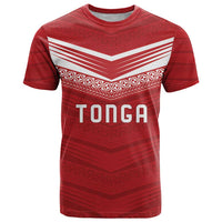 Custom Pacific Rugby Spirit T Shirt Tonga Ngatu Pride Red Edition - Polynesian Pride