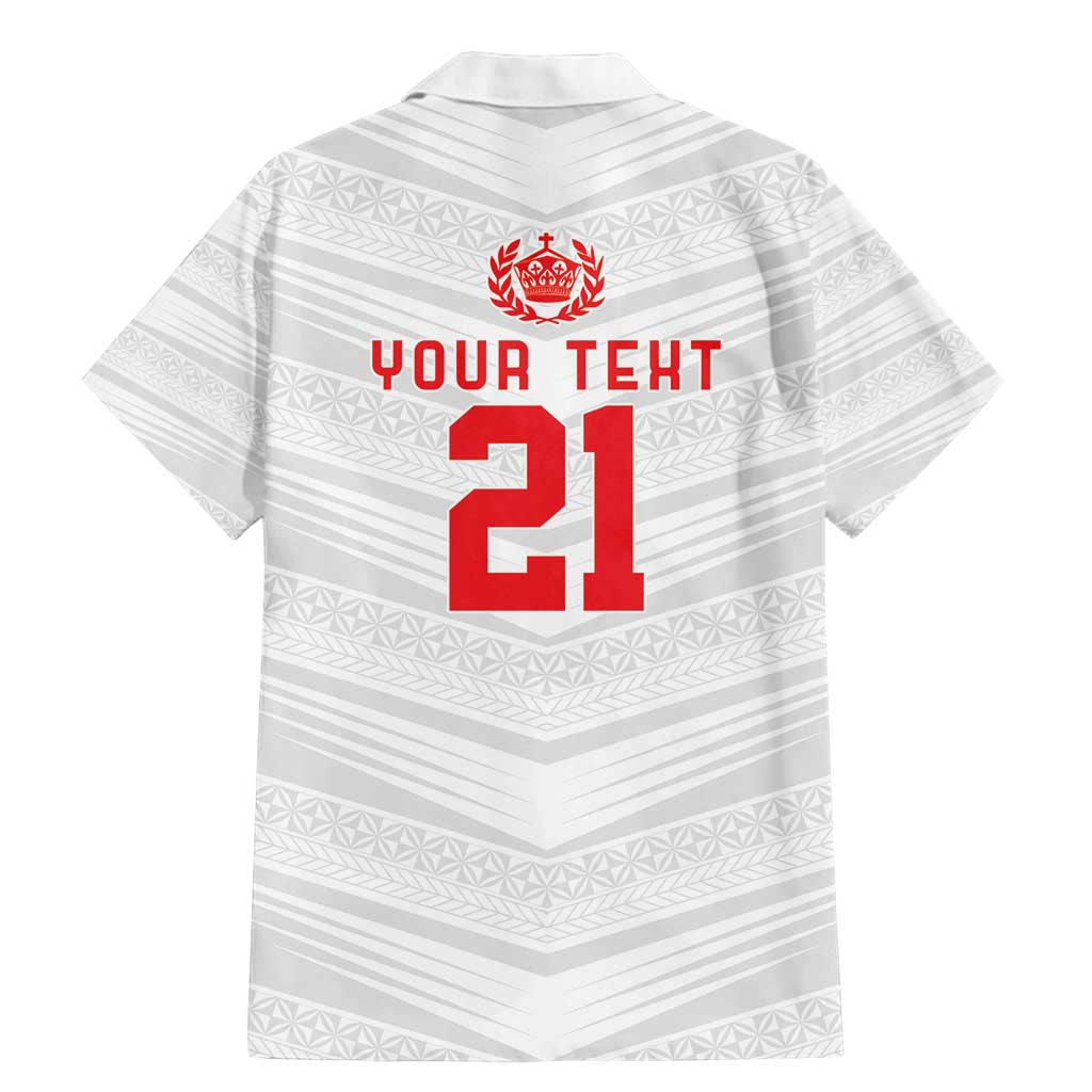 Custom Pacific Rugby Spirit Family Matching Mermaid Dress and Hawaiian Shirt Tonga Ngatu Pride White Edition - Polynesian Pride