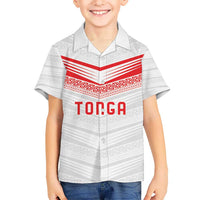 Custom Pacific Rugby Spirit Hawaiian Shirt Tonga Ngatu Pride White Edition - Polynesian Pride