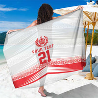 Custom Pacific Rugby Spirit Sarong Tonga Ngatu Pride White Edition - Polynesian Pride
