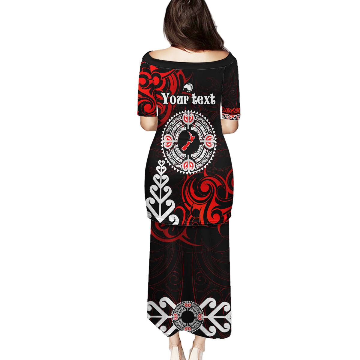 New Zealand Waitangi Day Personalised Family Matching Puletasi and Hawaiian Shirt Aotearoa Te Ra O Waitangi With Maori Tattoo LT9 - Polynesian Pride