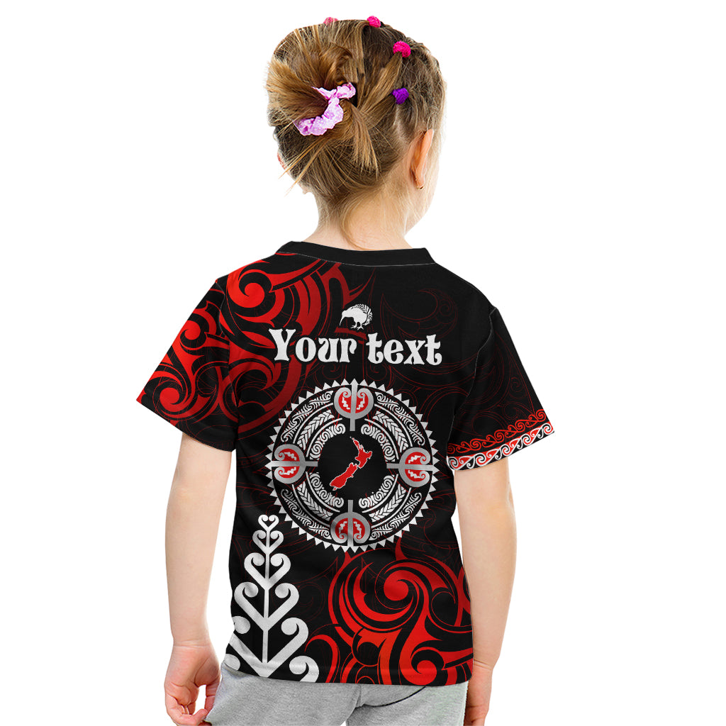 New Zealand Waitangi Day Personalised Kid T Shirt Aotearoa Te Ra O Waitangi With Maori Tattoo LT9 - Polynesian Pride