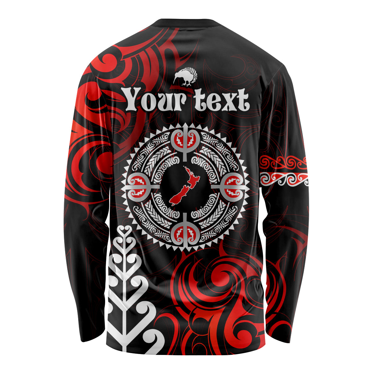 New Zealand Waitangi Day Personalised Long Sleeve Shirt Aotearoa Te Ra O Waitangi With Maori Tattoo LT9 - Polynesian Pride