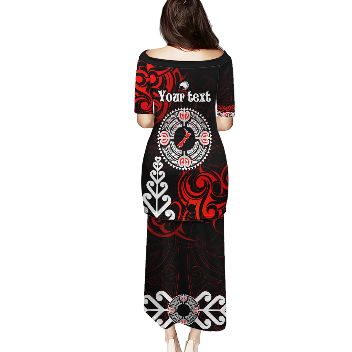 New Zealand Waitangi Day Personalised Puletasi Aotearoa Te Ra O Waitangi With Maori Tattoo LT9 - Polynesian Pride