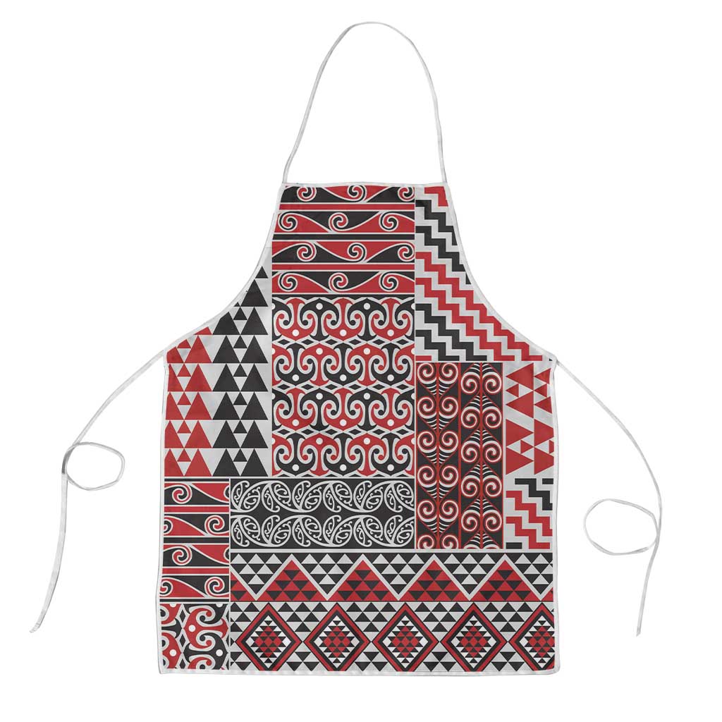 Aotearoa Kowhaiwhai Taniko Patchwork Motifs Apron - Polynesian Pride
