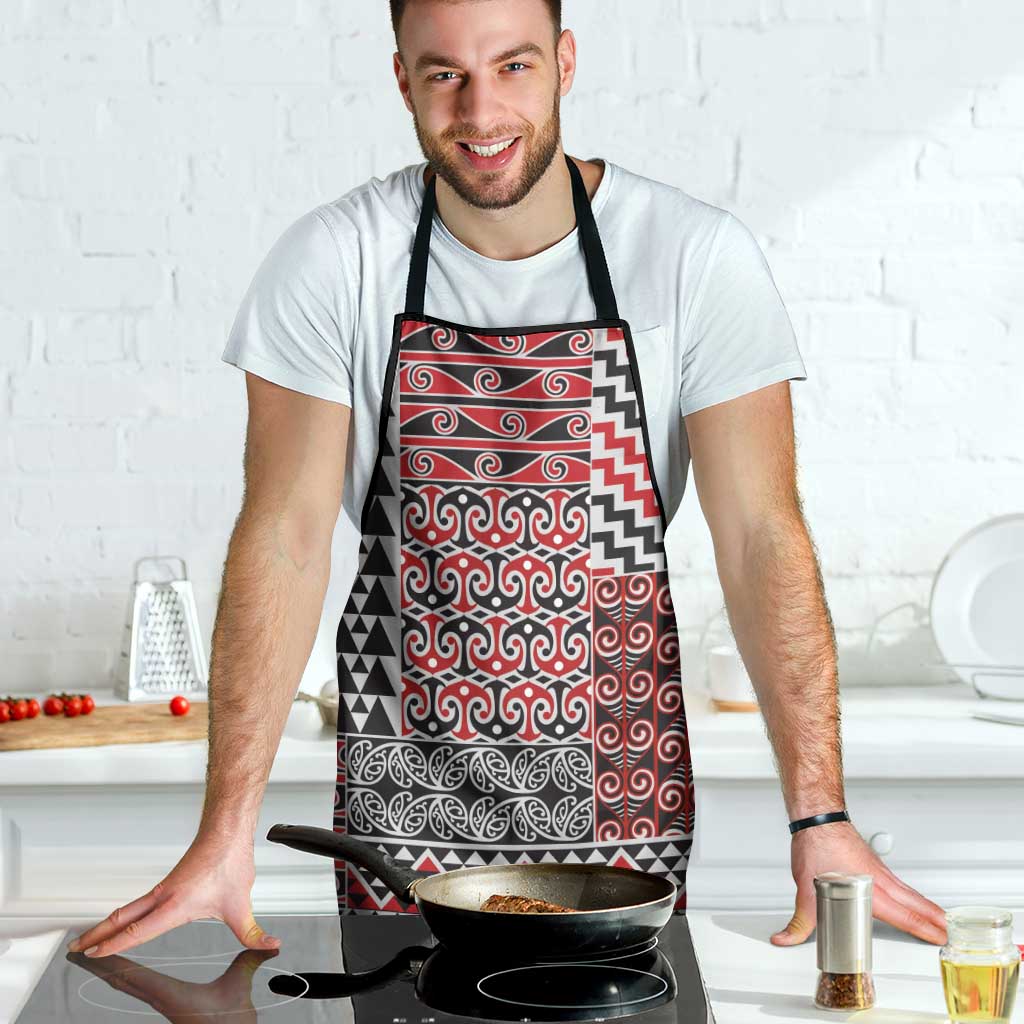 Aotearoa Kowhaiwhai Taniko Patchwork Motifs Apron - Polynesian Pride